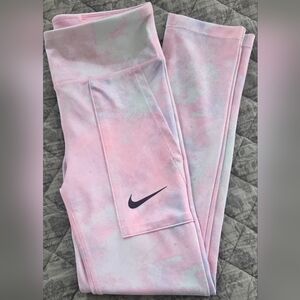 Nike Kids Pastel Tie-Dye Leggings Size Small